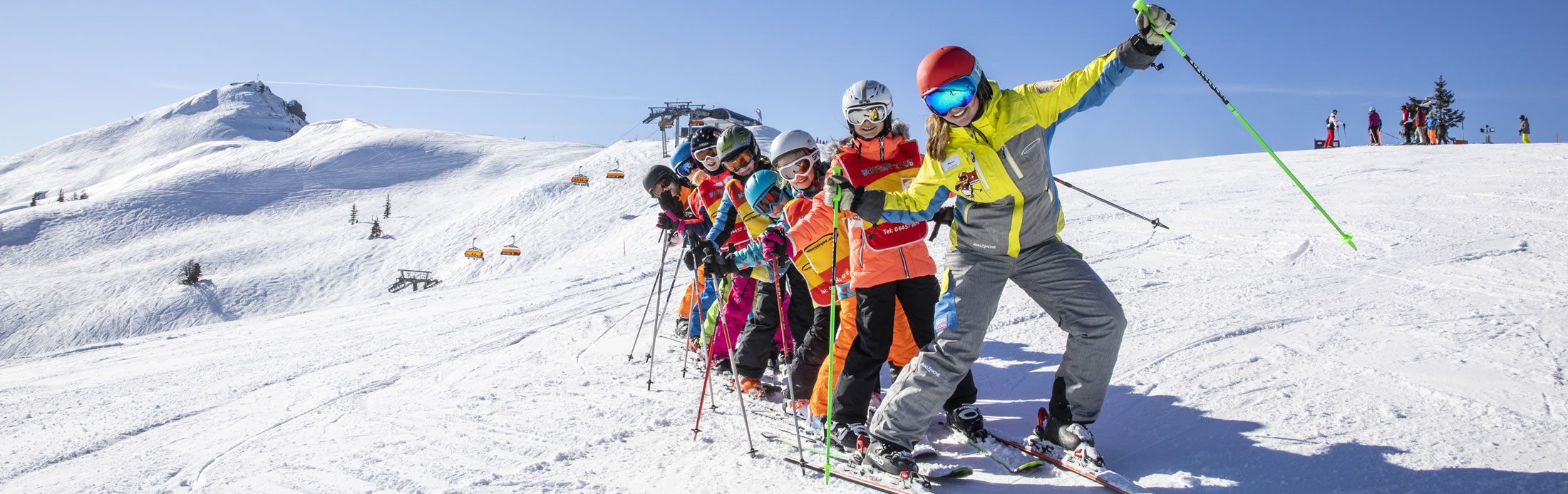 Kinderskikurs bei der Sport am Jet Kinderskischule Flachau